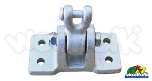 Herraje para juegos infantiles tipo eslabón giratorio para asientos de columpios tipo rueda.