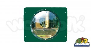 Panel tipo ventana para juegos infantiles de madera.
