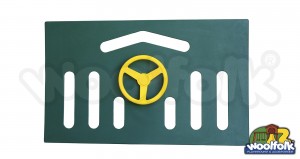 Panel tipo ventana para juegos infantiles de madera.