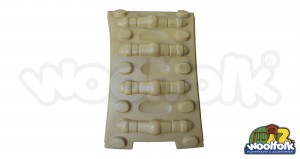 Panel tipo ventana para juegos infantiles de madera.