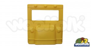 Panel tipo ventana para juegos infantiles de madera.
