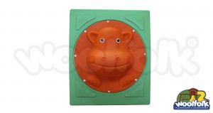 Panel tipo ventana para juegos infantiles de madera.