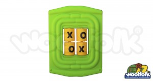 Panel tipo ventana para juegos infantiles de madera.
