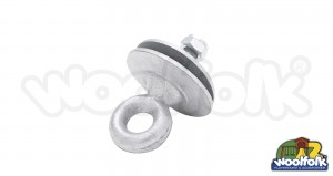 Herraje para juegos infantiles tipo eslabón giratorio para asientos de columpios tipo rueda.