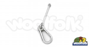 Herraje para juegos infantiles tipo eslabón giratorio para asientos de columpios tipo rueda.