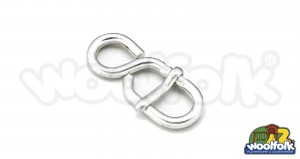 Herraje para juegos infantiles tipo eslabón giratorio para asientos de columpios tipo rueda.