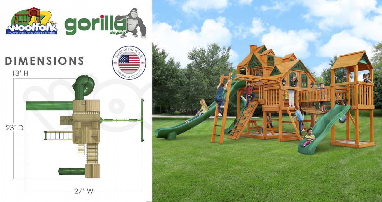 Juego Infantil de Madera Fabricado en Estados Unidos. Modelo: Empire Extreme 