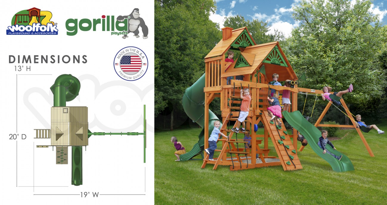 Juego Infantil de Madera Fabricado en Estados Unidos. Modelo: Great Sky I