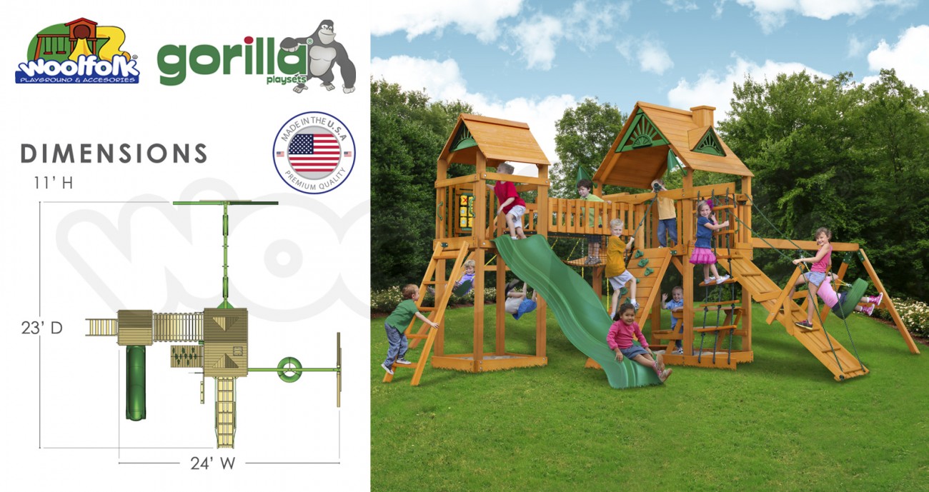 Juego Infantil de Madera Fabricado en Estados Unidos. Modelo: Pioneer Peak