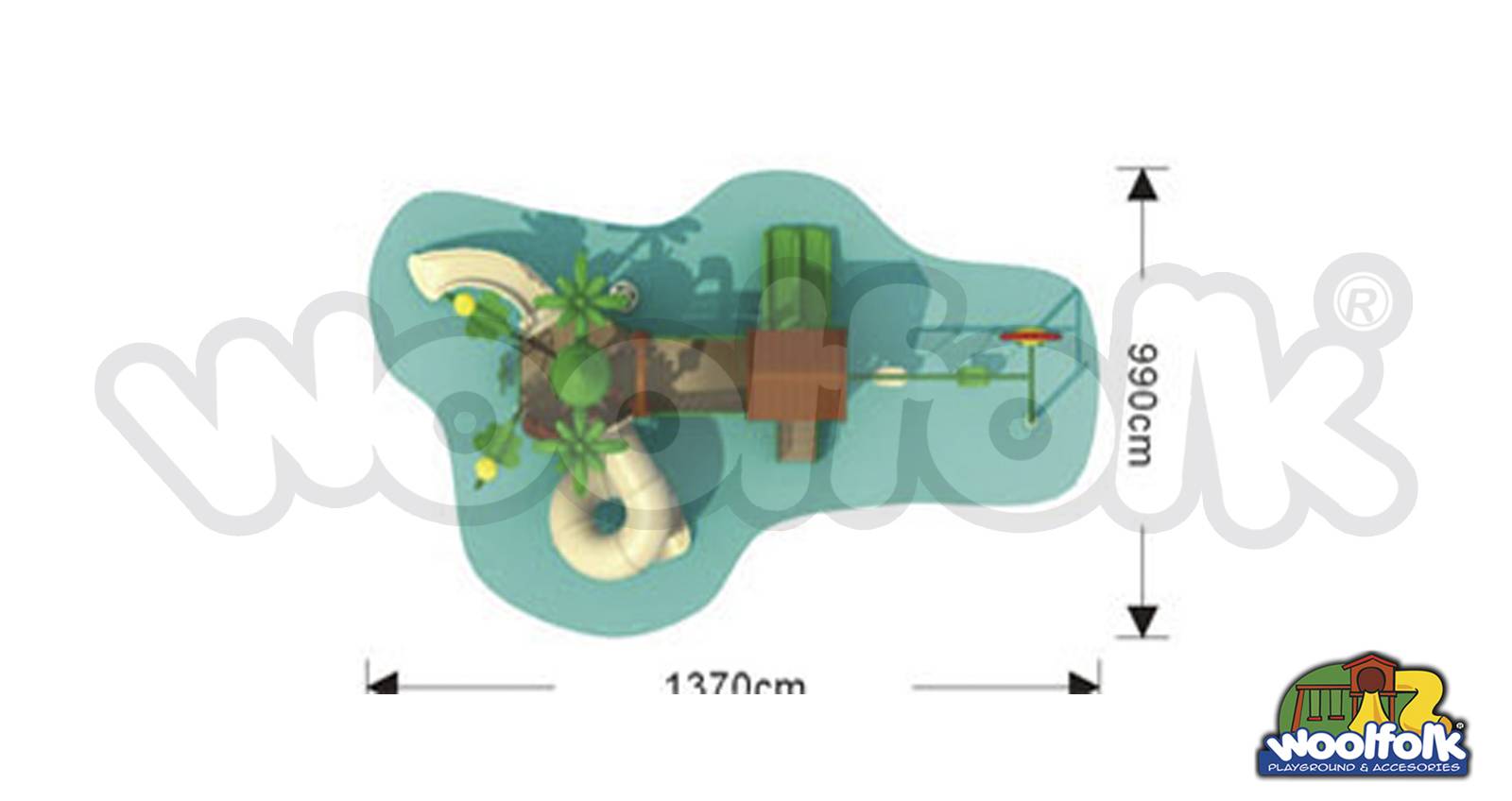 Juego Infantil para exteriores, tipo temático. Modelo: FO004