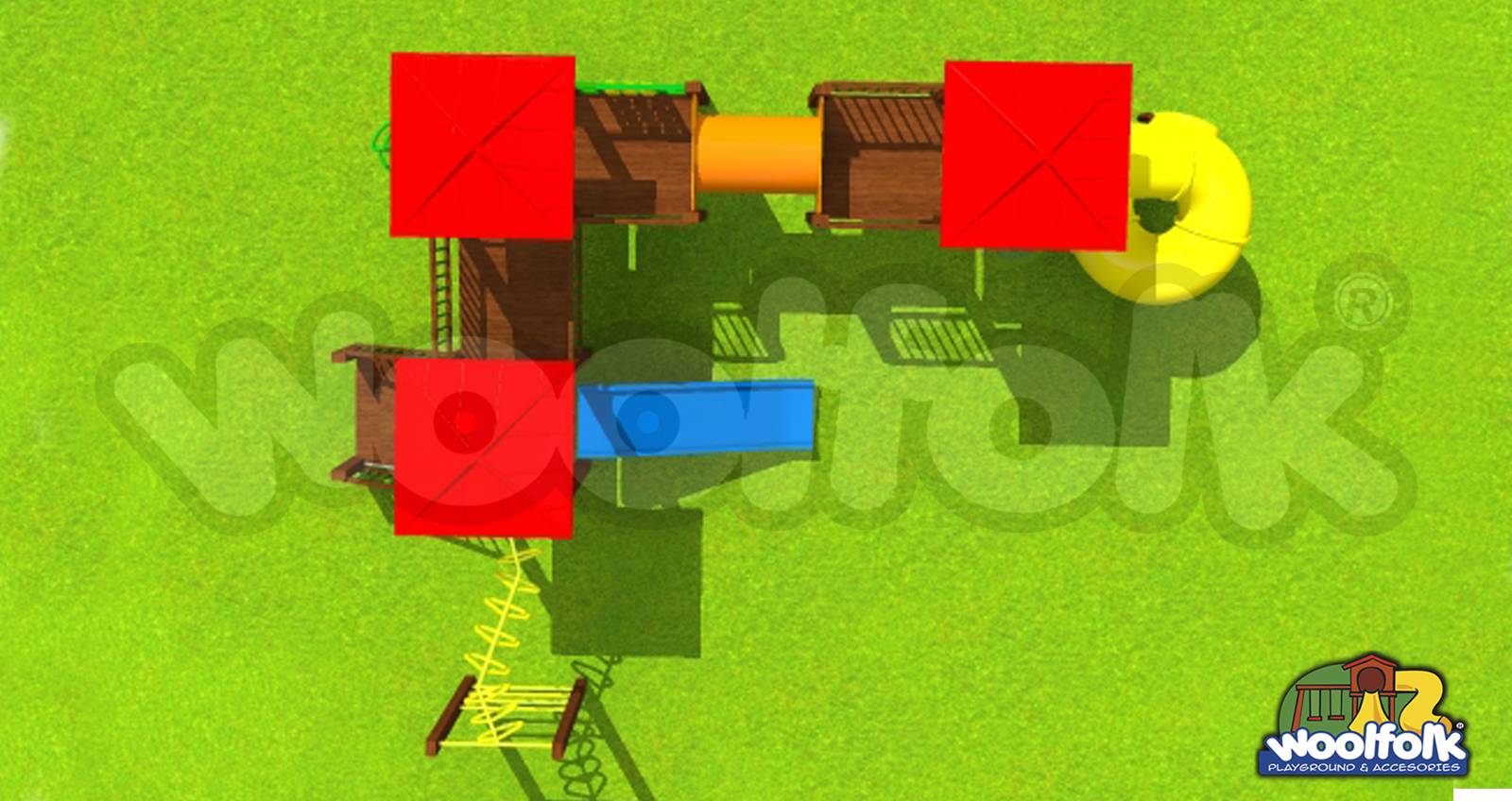 Juego Infantil de Madera de Pino Canadiense Línea Parques. Modelo: WDM053E