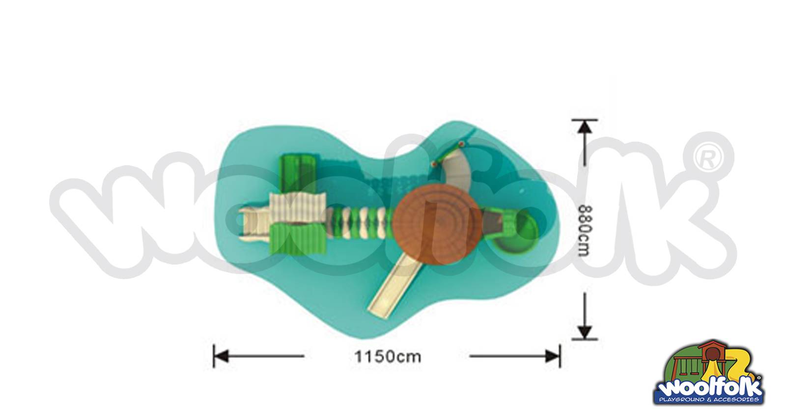 Juego Infantil para exteriores, tipo temático. Modelo: FO003