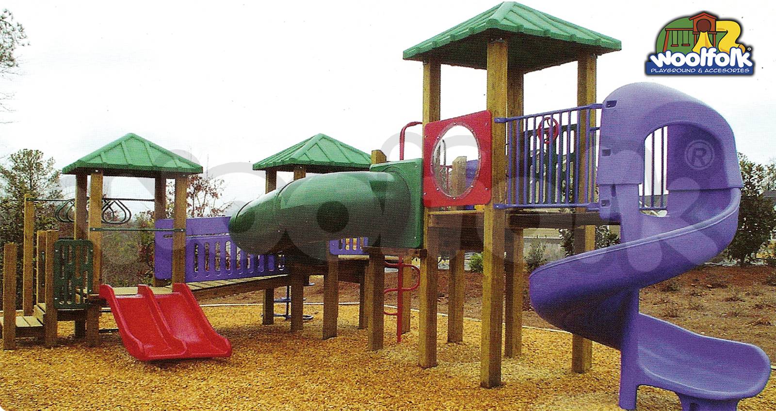 Juego Infantil de Madera de Pino Canadiense Línea Parques. Modelo: WDM053