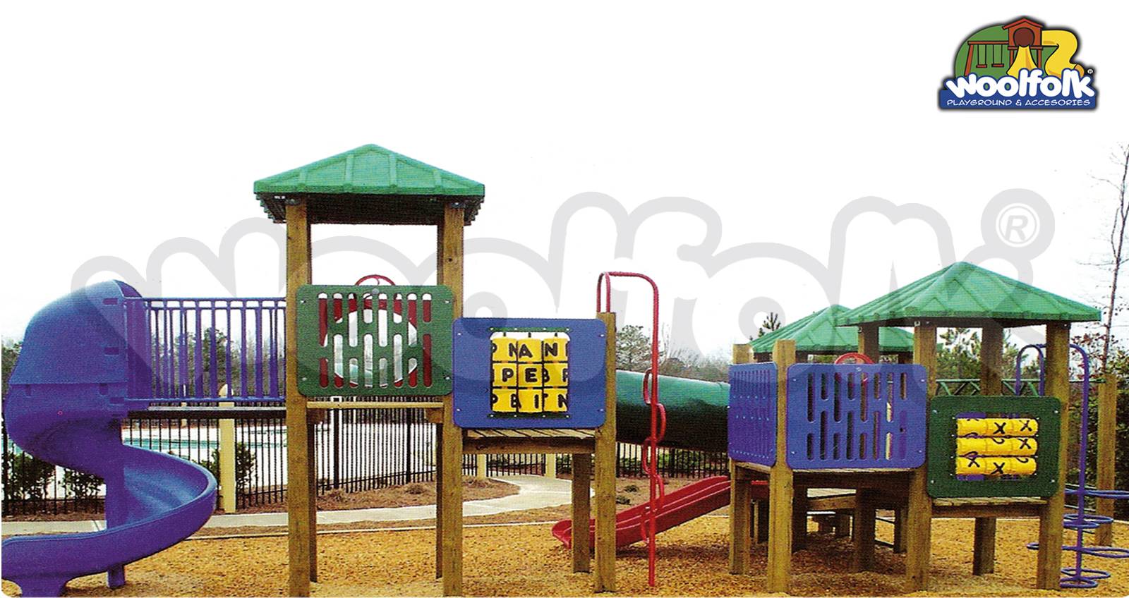 Juego Infantil de Madera de Pino Canadiense Línea Parques. Modelo: WDM053