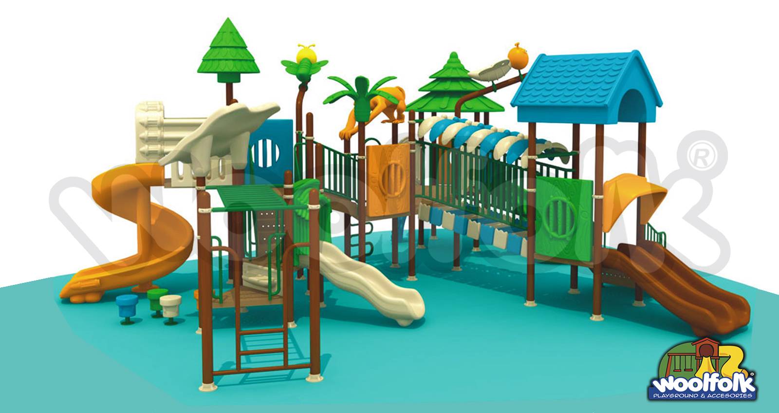 Juego Infantil para exteriores, tipo temático. Modelo: FO002