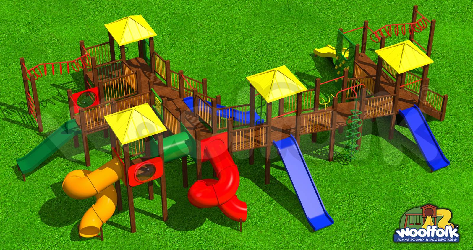 Juego Infantil de Madera de Pino Canadiense Línea Parques. Modelo: WDM052E