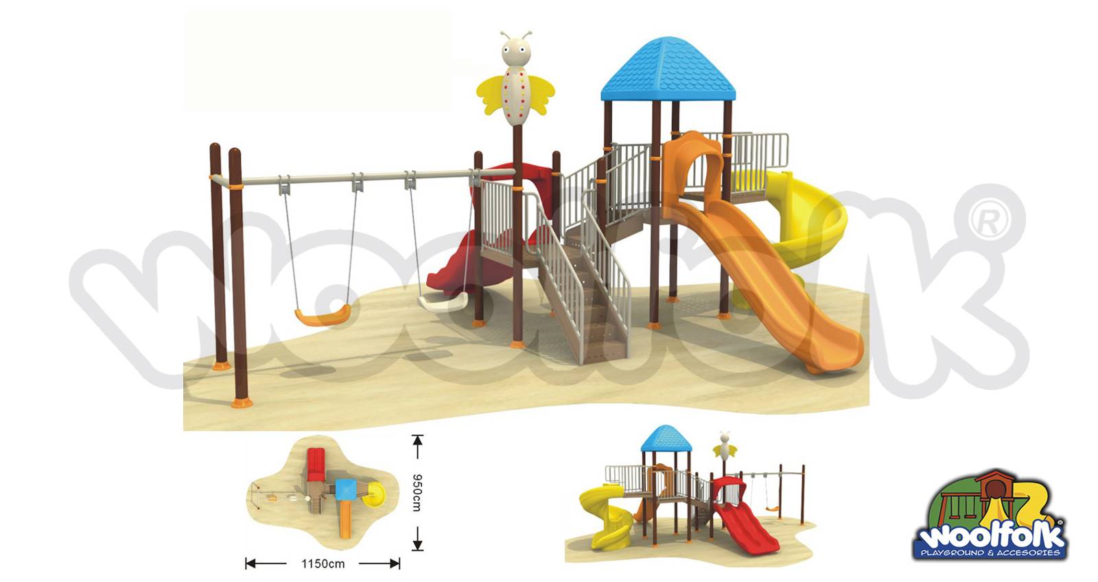 Juego Infantil para exteriores, tipo temático. Modelo: NA005