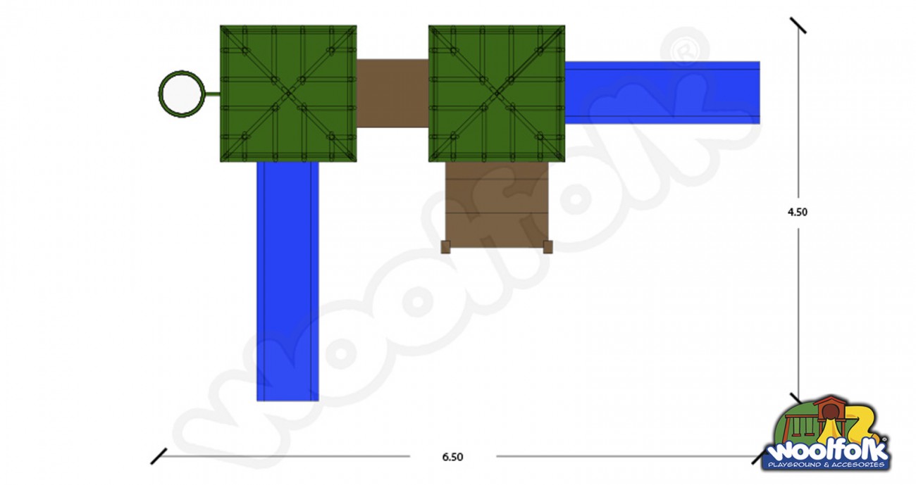 Juego Infantil de Madera de Pino Canadiense Línea Parques. Modelo: WDM057