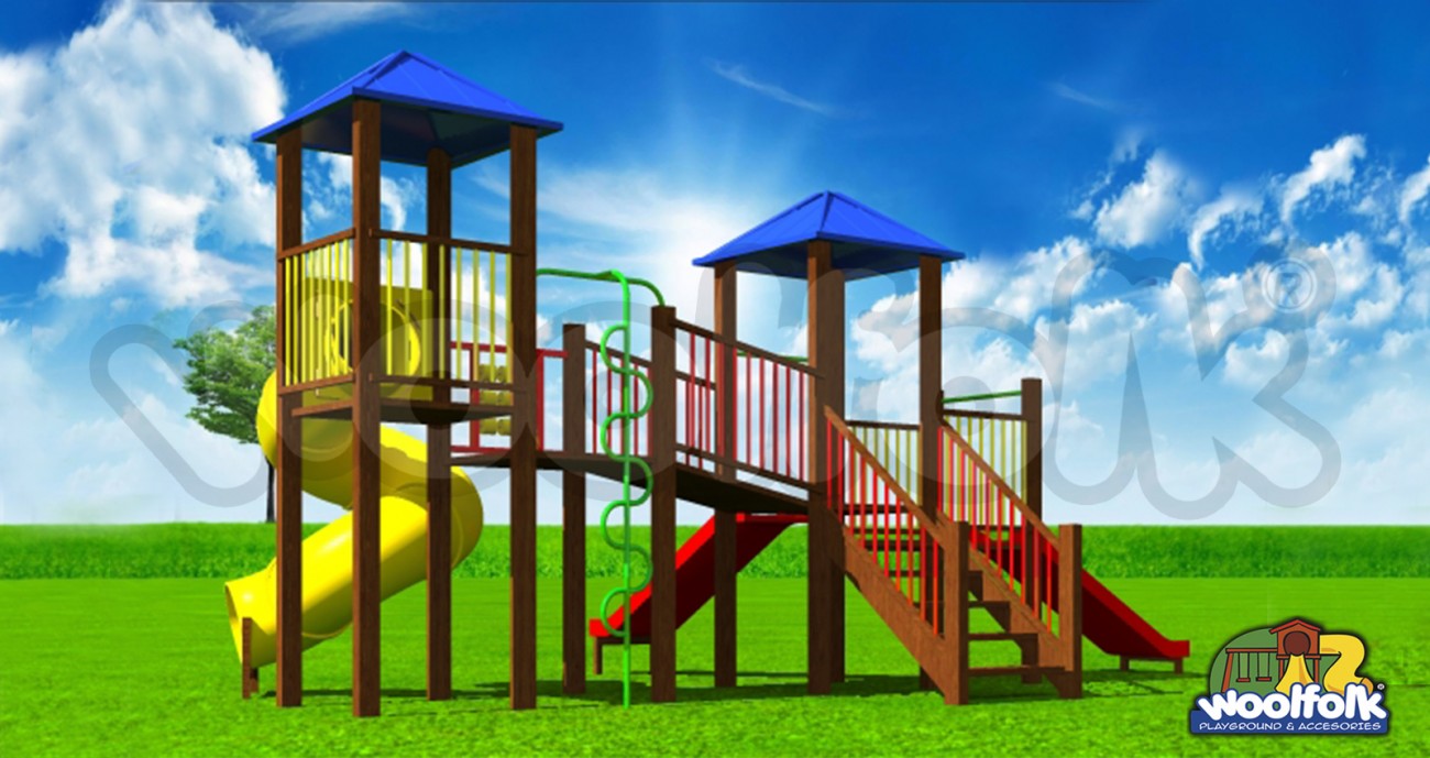 Juego Infantil de Madera de Pino Canadiense Línea Parques. Modelo: WDM055E