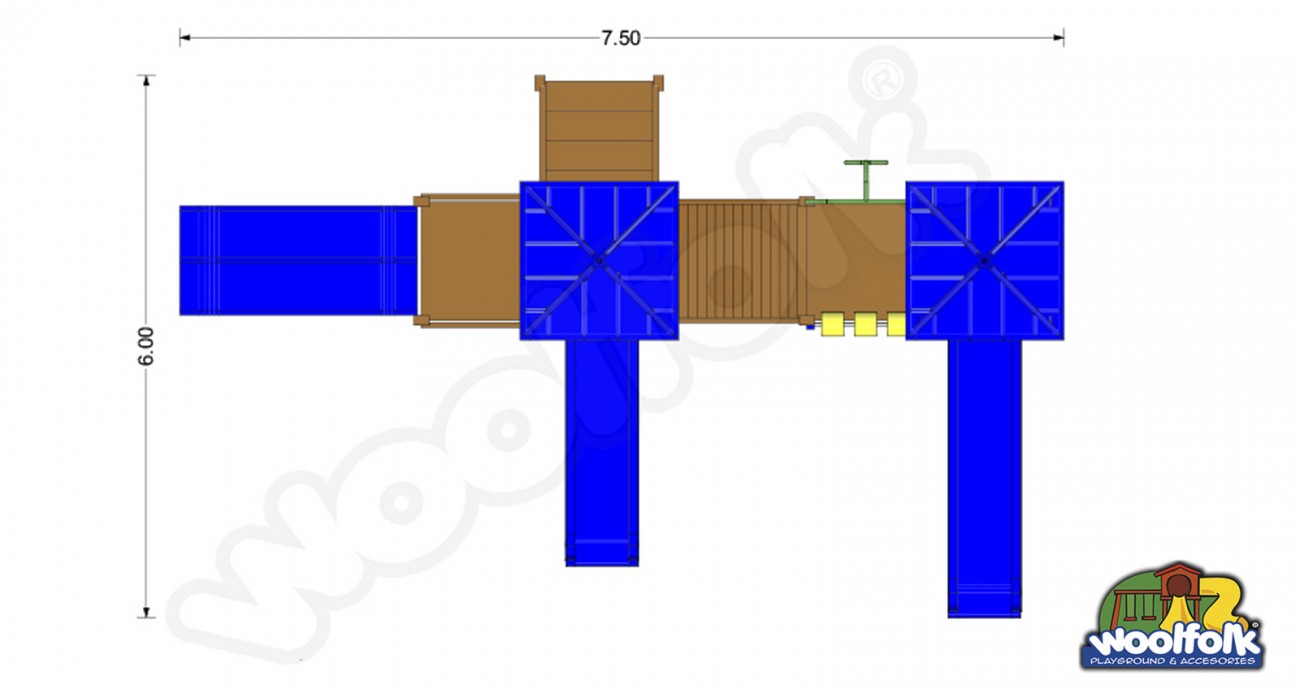Juego Infantil de Madera de Pino Canadiense Línea Parques. Modelo: WDM055