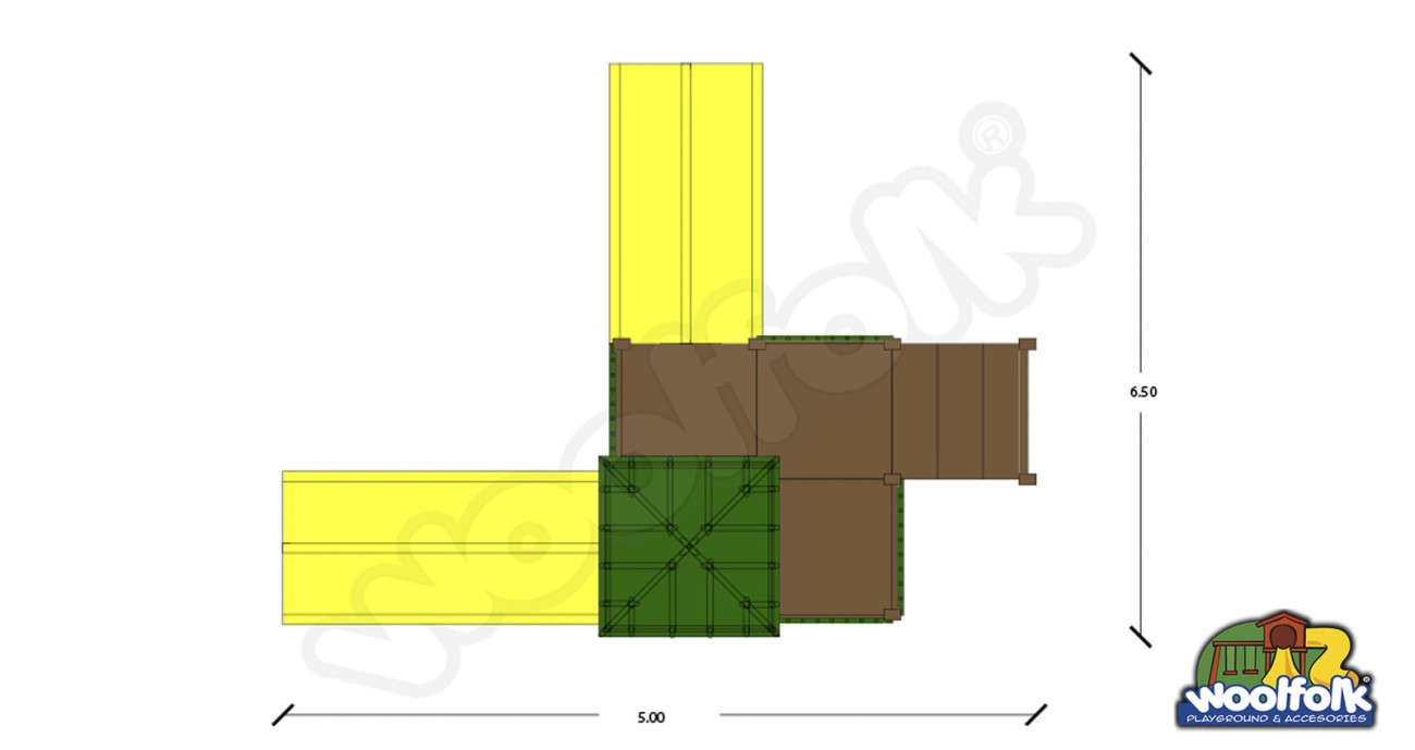 Juego Infantil de Madera de Pino Canadiense Línea Parques. Modelo: WDM058