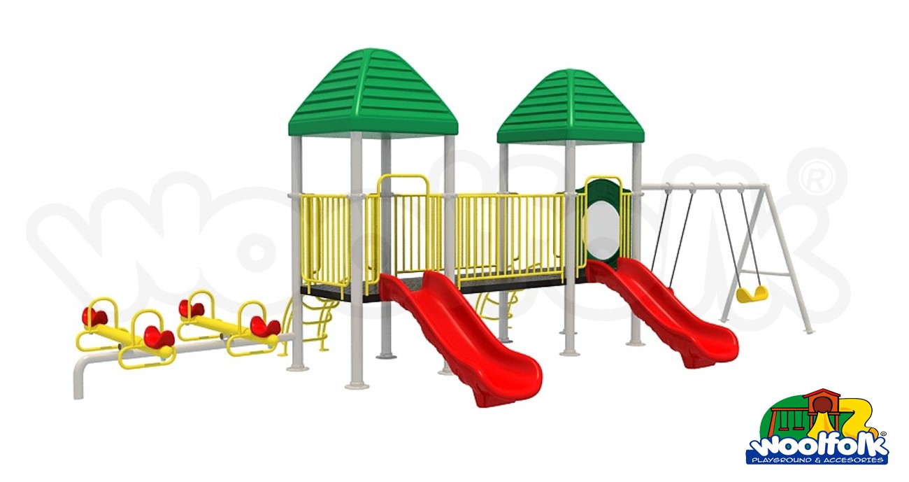 Juego Infantil metálico para exteriores. Modelo: MET208