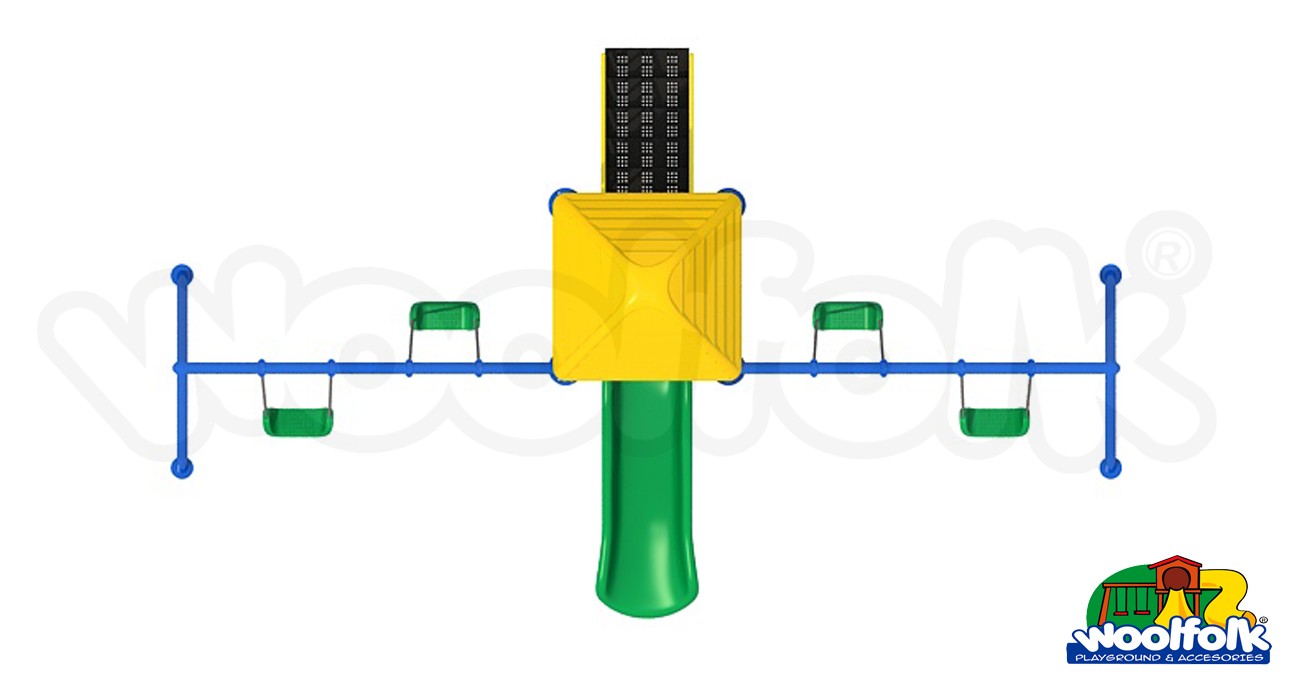 Juego Infantil metálico para exteriores. Modelo: MET205