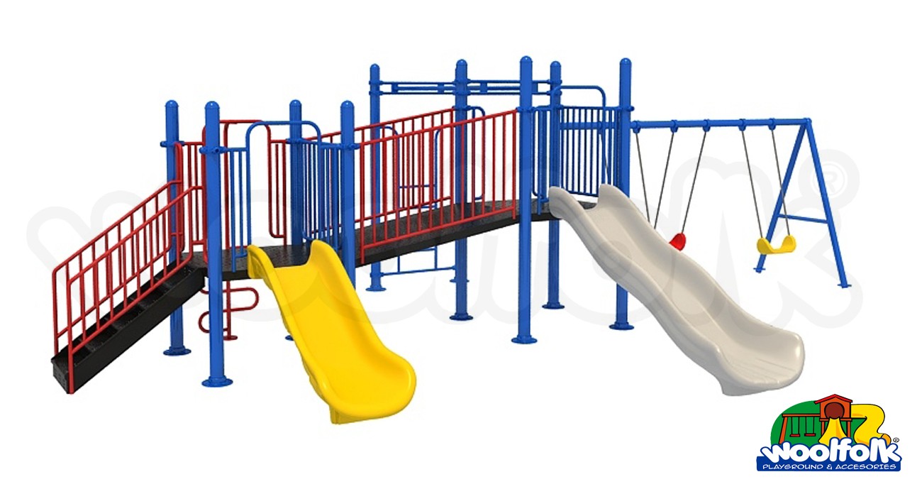 Juego Infantil metálico para exteriores. Modelo: MET206