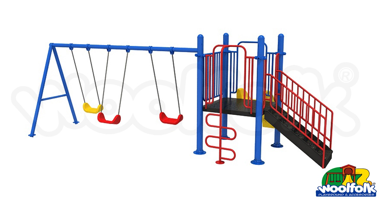 Juego Infantil metálico para exteriores. Modelo: MET203