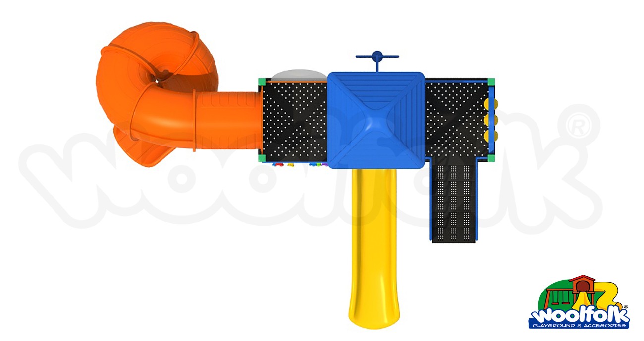 Juego Infantil metálico para exteriores. Modelo: MET101