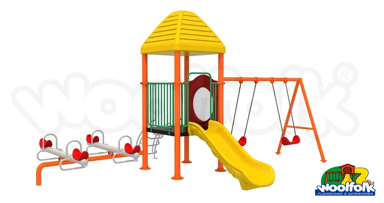 Juego Infantil metálico para exteriores. Modelo: MET204
