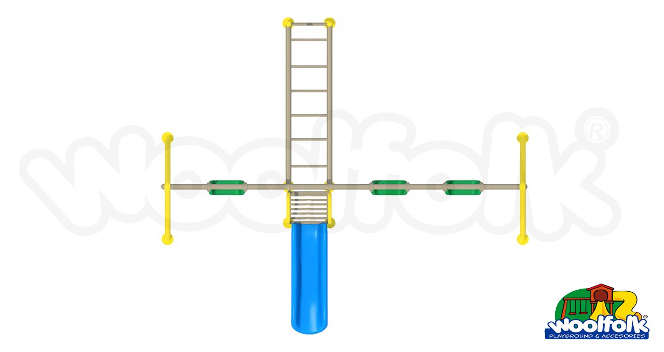 Juego Infantil metálico para exteriores. Modelo: MET201