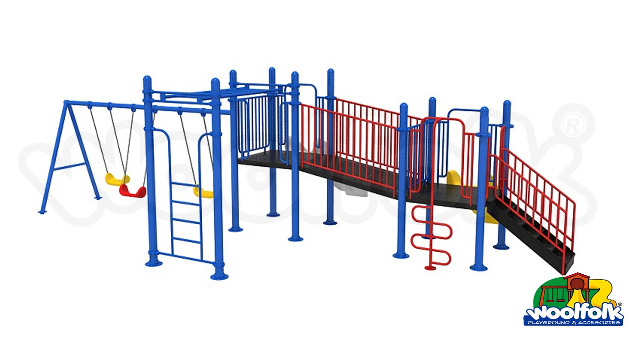 Juego Infantil metálico para exteriores. Modelo: MET206