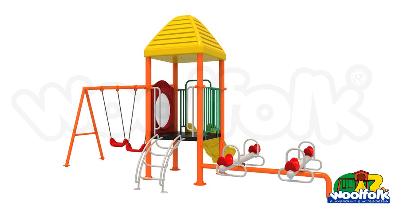 Juego Infantil metálico para exteriores. Modelo: MET204