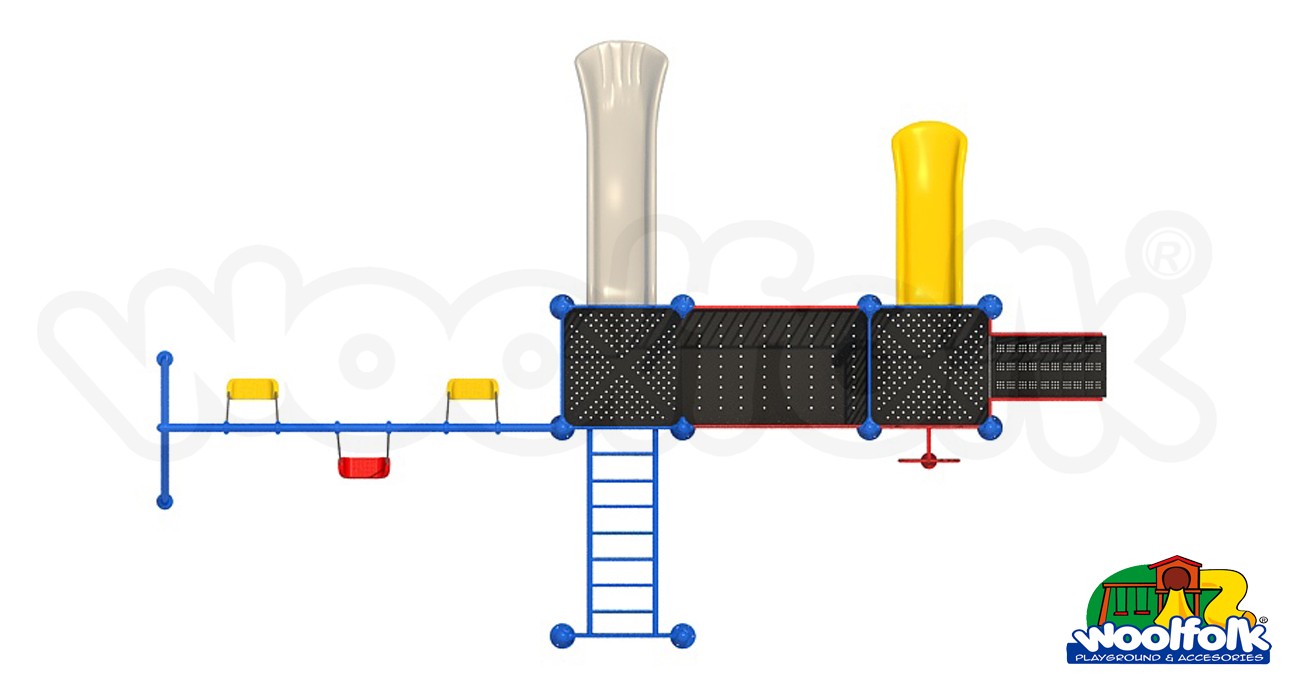 Juego Infantil metálico para exteriores. Modelo: MET206