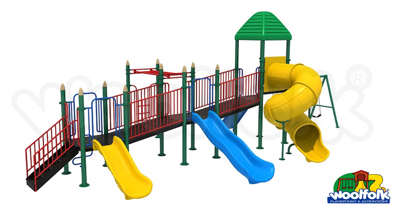 Juego Infantil metálico para exteriores. Modelo: MET216