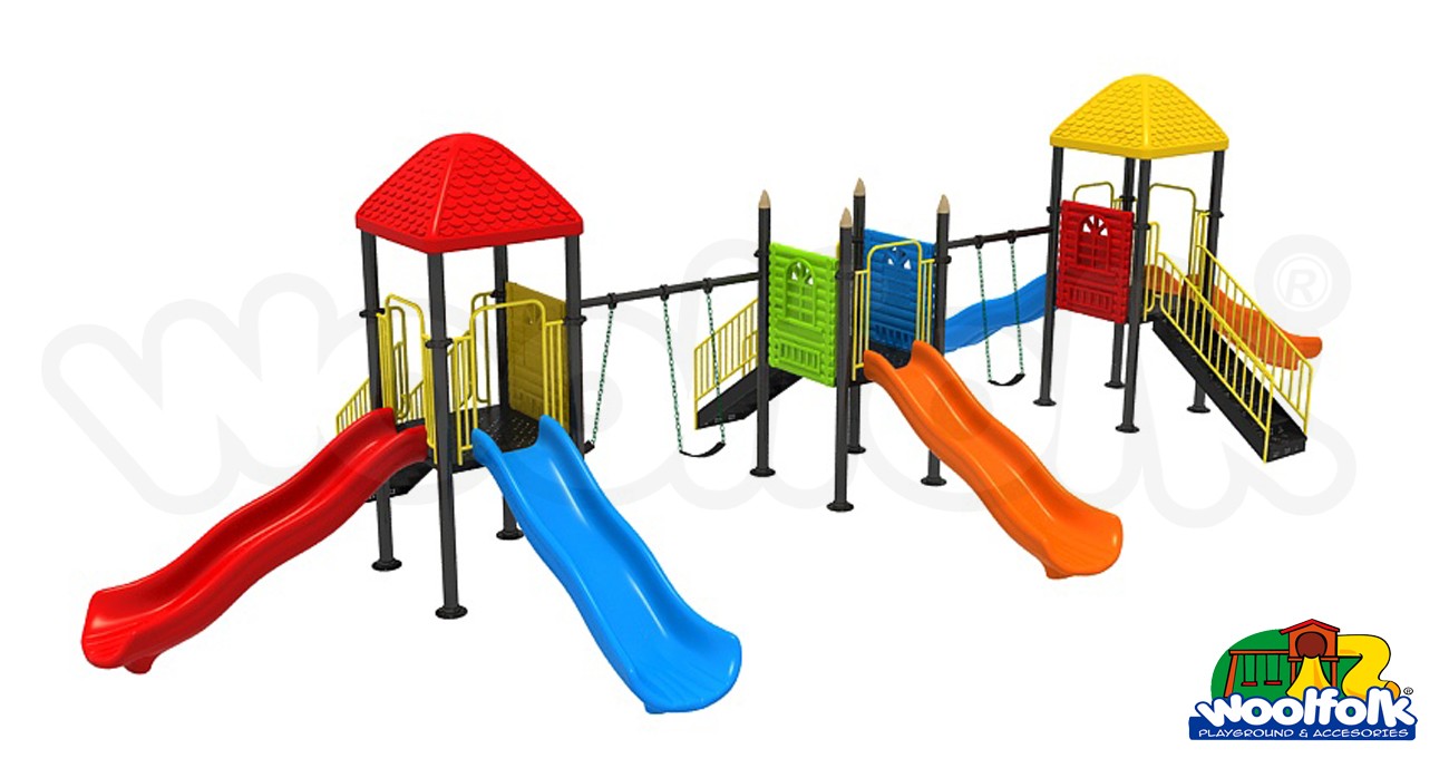 Juego Infantil metálico para exteriores. Modelo: MET218