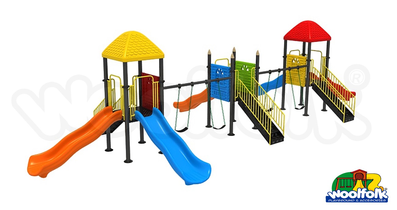 Juego Infantil metálico para exteriores. Modelo: MET218