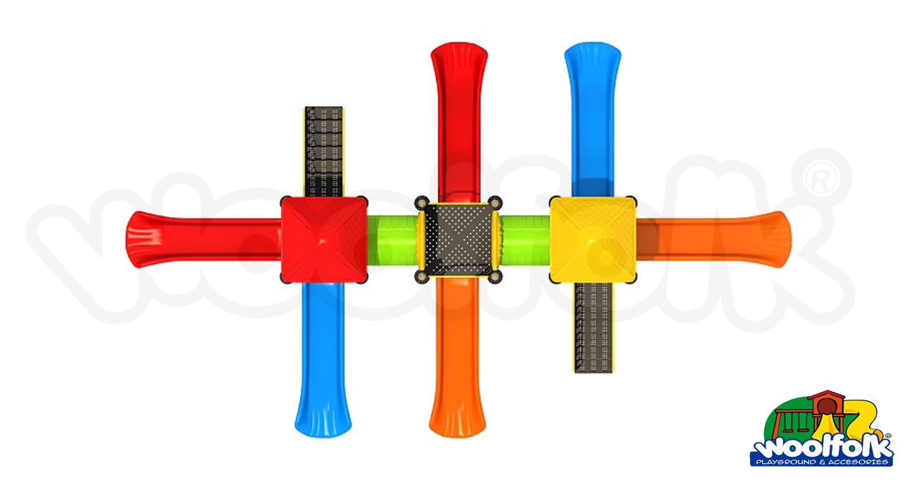 Juego Infantil metálico para exteriores. Modelo: MET217