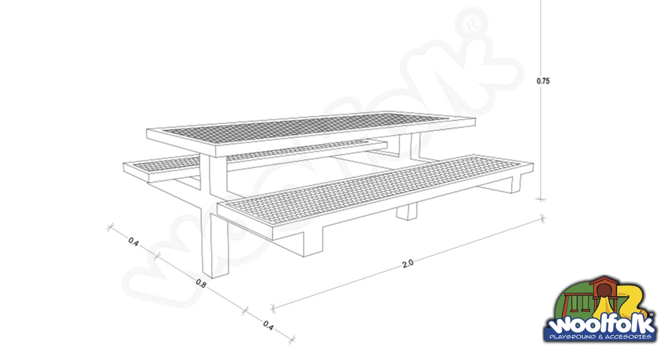 Mesa para Exteriores. Modelo: MES001