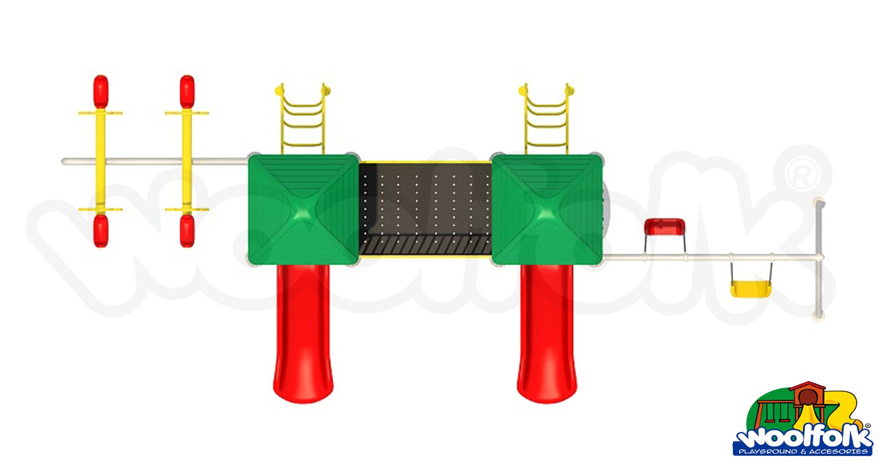 Juego Infantil metálico para exteriores. Modelo: MET208
