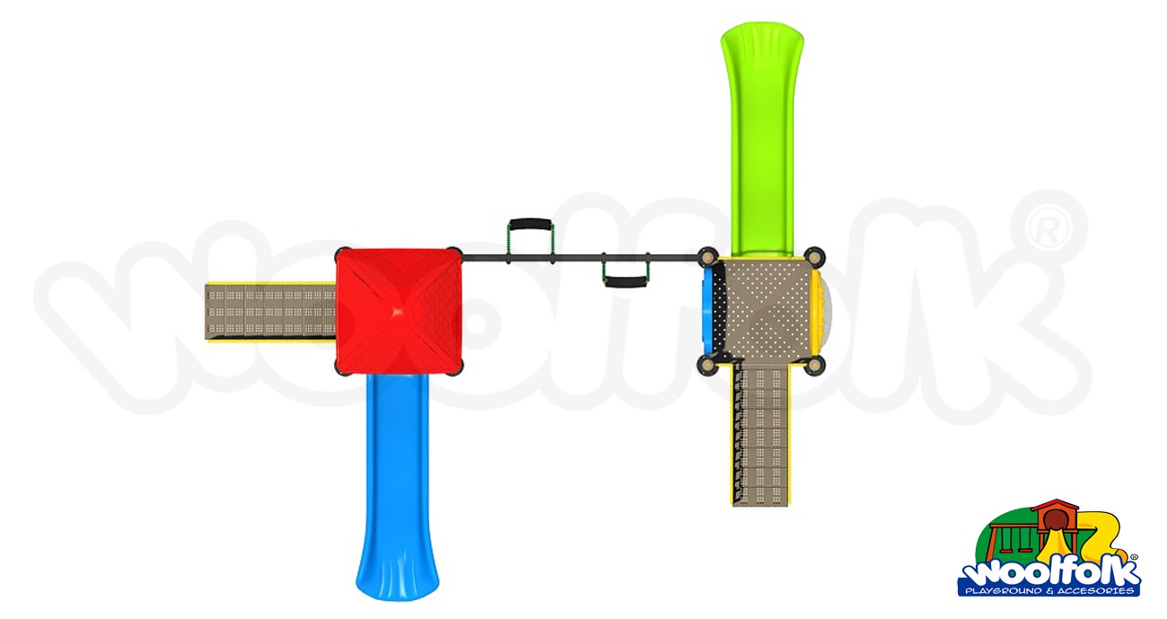 Juego Infantil metálico para exteriores. Modelo: MET213