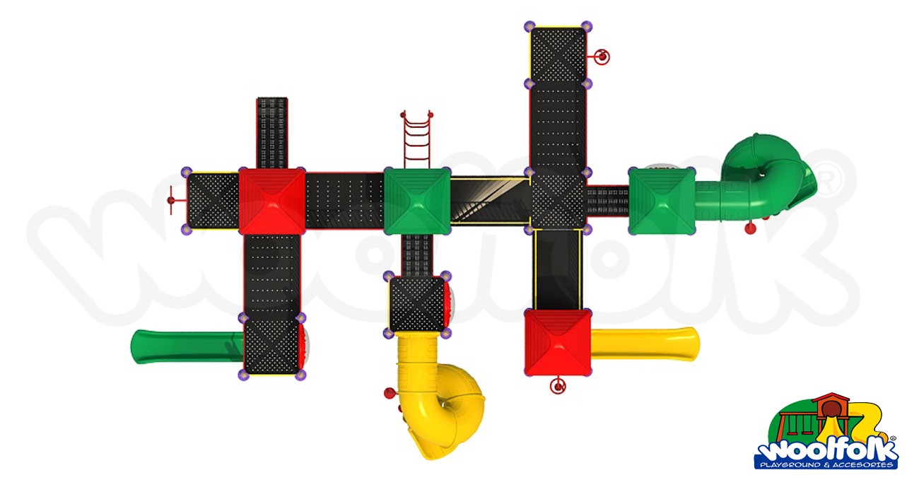 Juego Infantil metálico para exteriores. Modelo: MET220