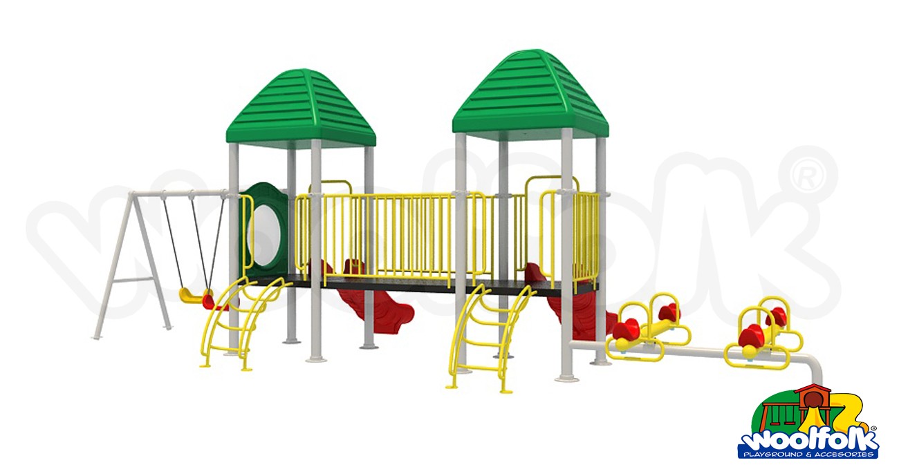 Juego Infantil metálico para exteriores. Modelo: MET208