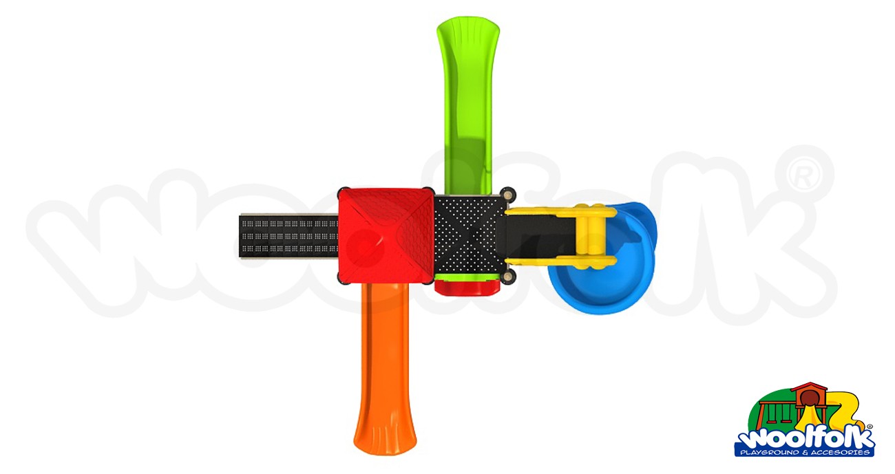 Juego Infantil metálico para exteriores. Modelo: MET210