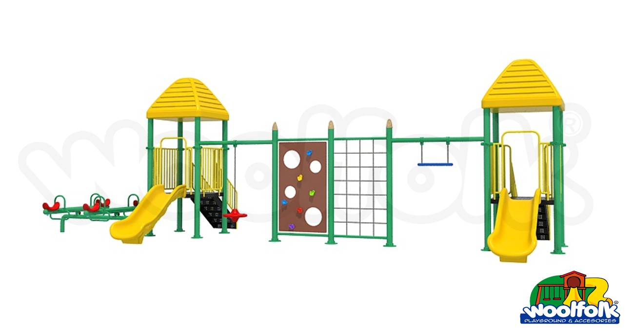 Juego Infantil metálico para exteriores. Modelo: MET211