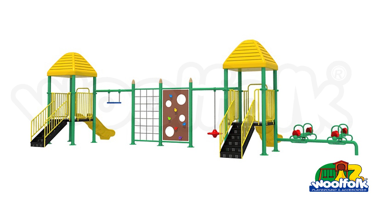 Juego Infantil metálico para exteriores. Modelo: MET211