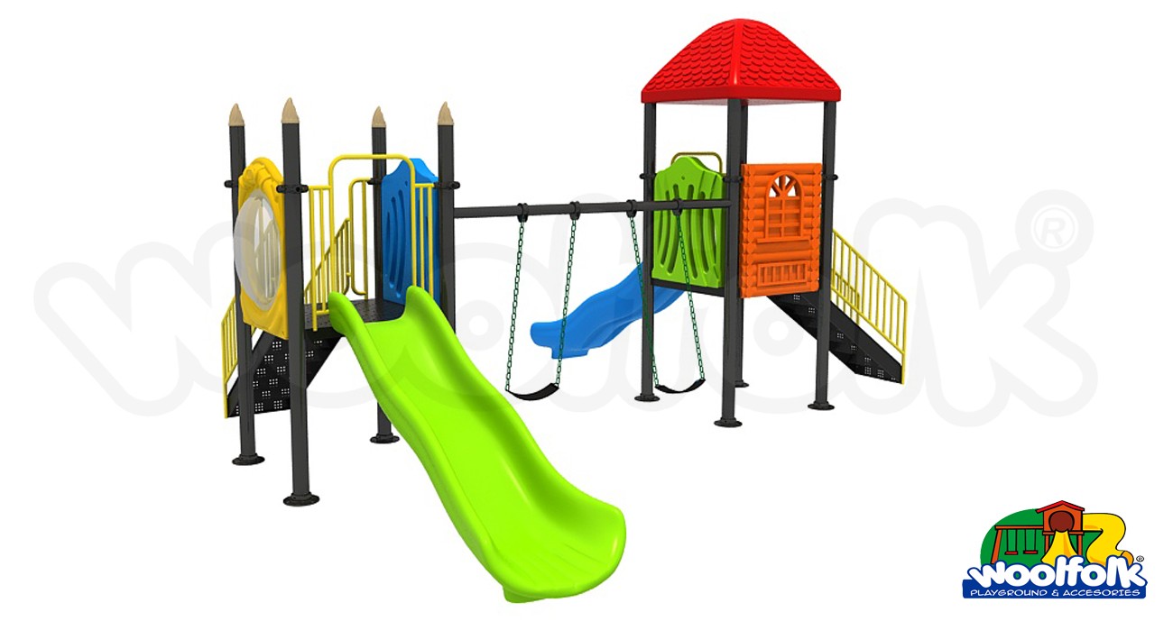 Juego Infantil metálico para exteriores. Modelo: MET213