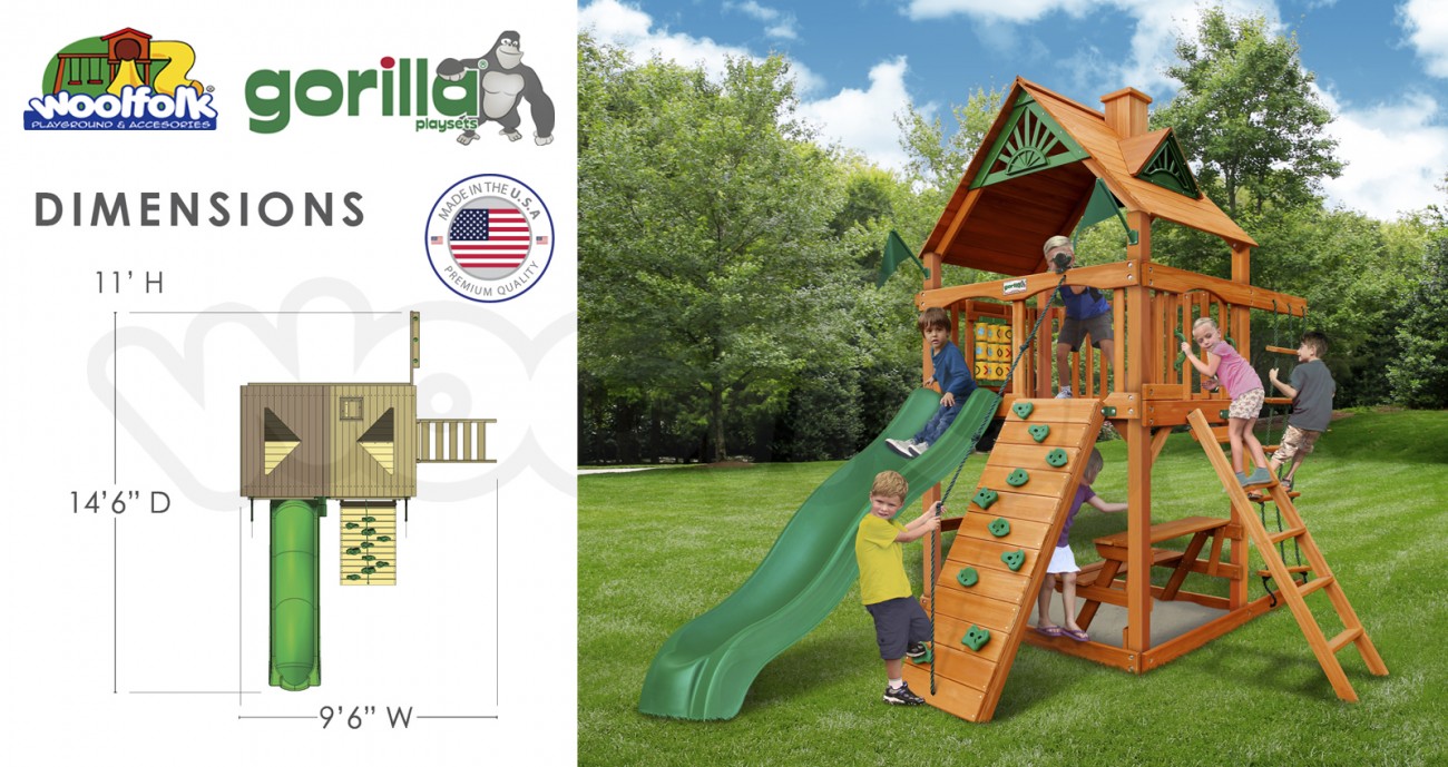 Juego Infantil de Madera Fabricado en Estados Unidos. Modelo: Chateau Tower