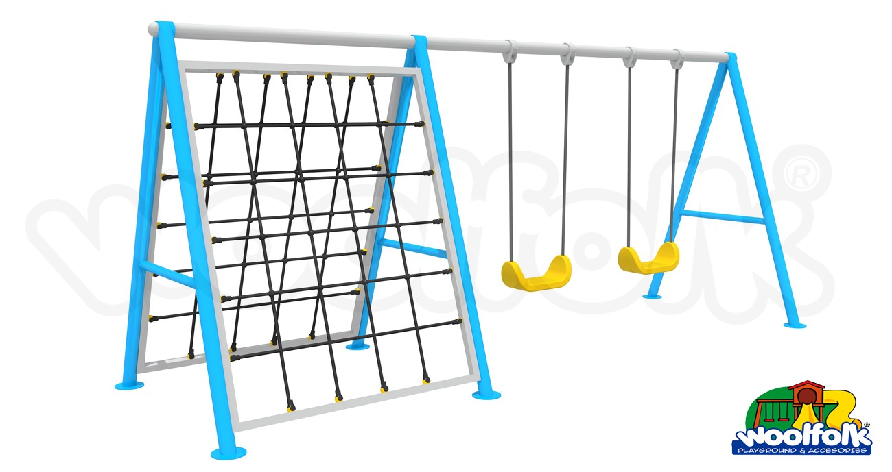 Juego Infantil metálico para exteriores. Modelo: MET202